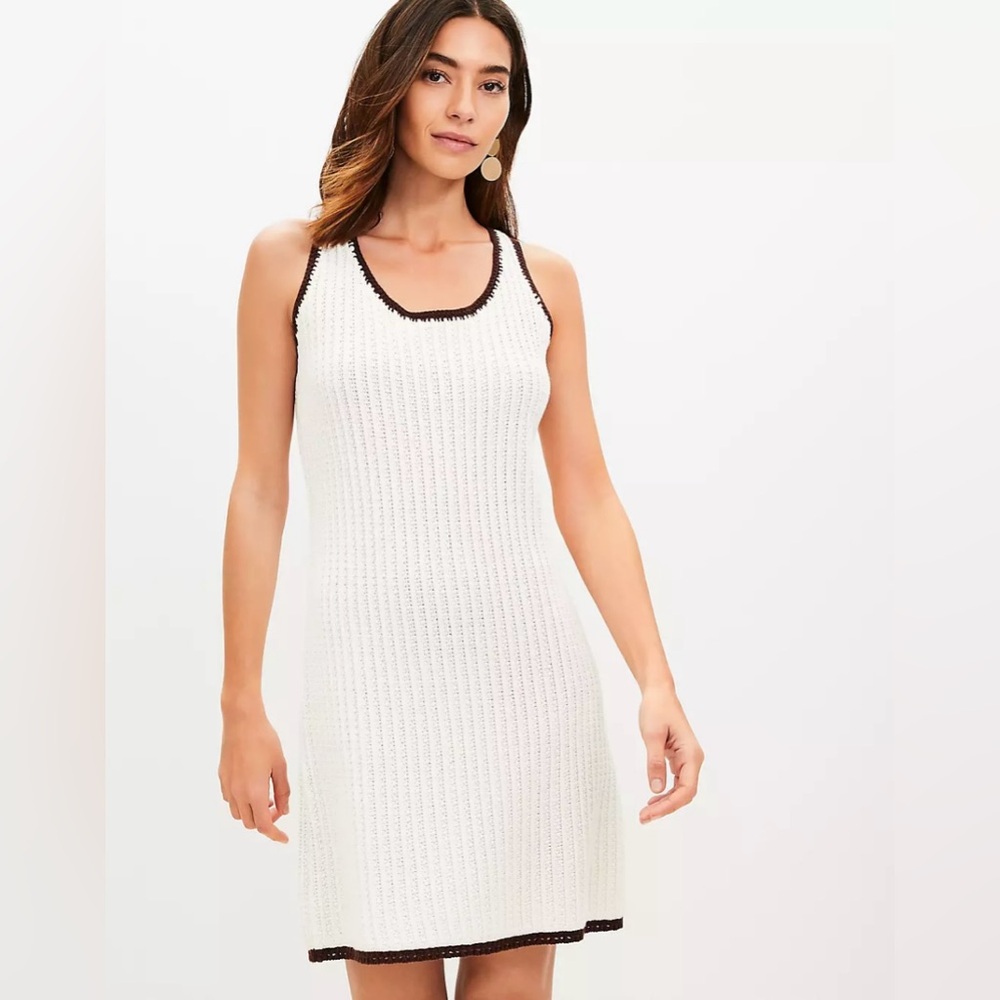 LOFT Crochet Mini Sweater Dress
